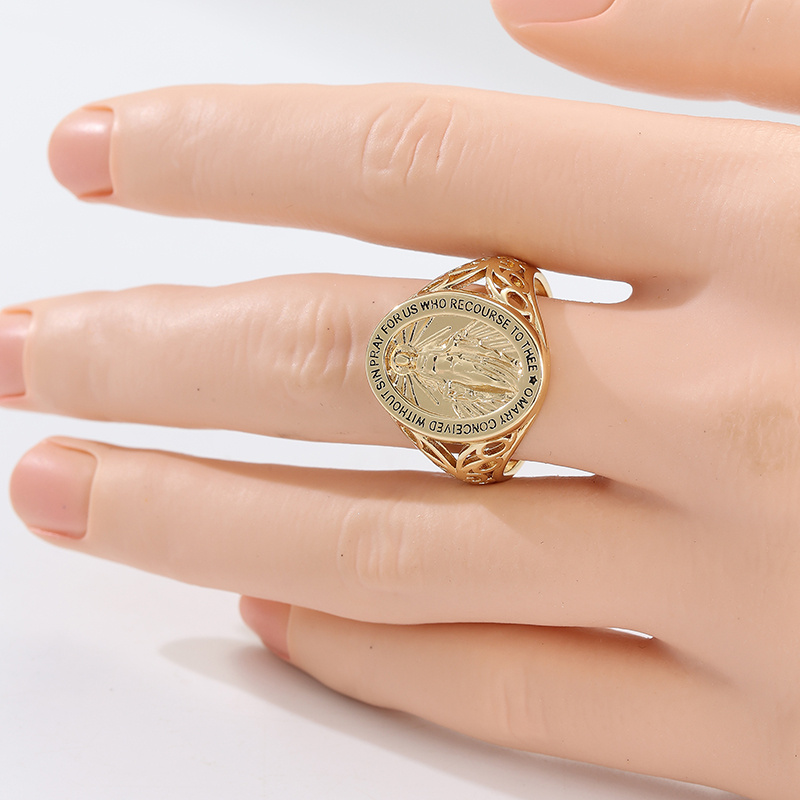 Women's Bulk Wholesale Religious Rings, Retro Vintage Finger Ring